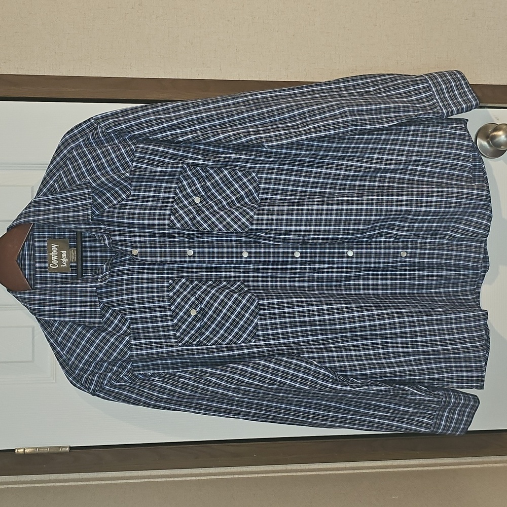 Cowboy Legend XL Long Sleeve Snap Front Shirt with Pockets Used